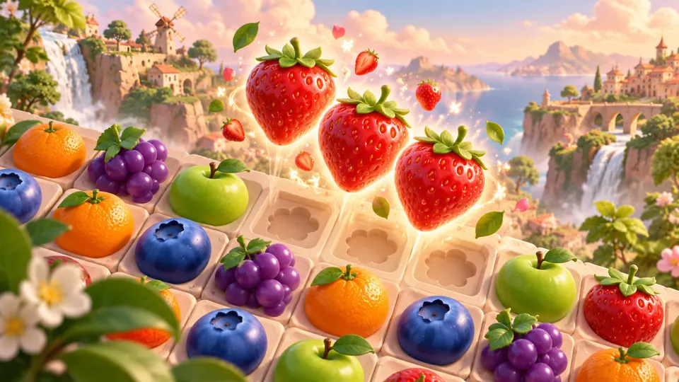 Fruit Frenzy Match-3 — AI illustrated cover art