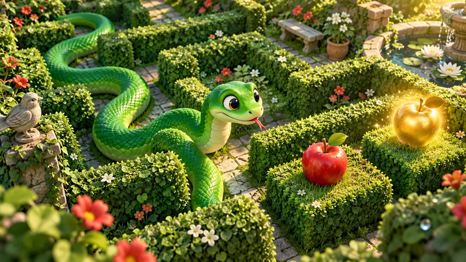 Garden Snake — AI illustrated cover art