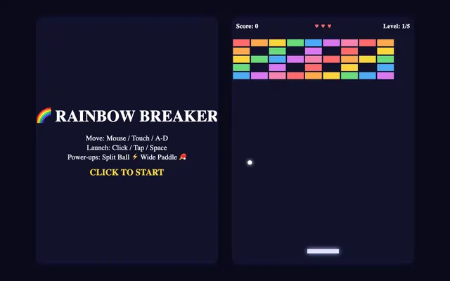 Rainbow Brick Breaker, a arcade game