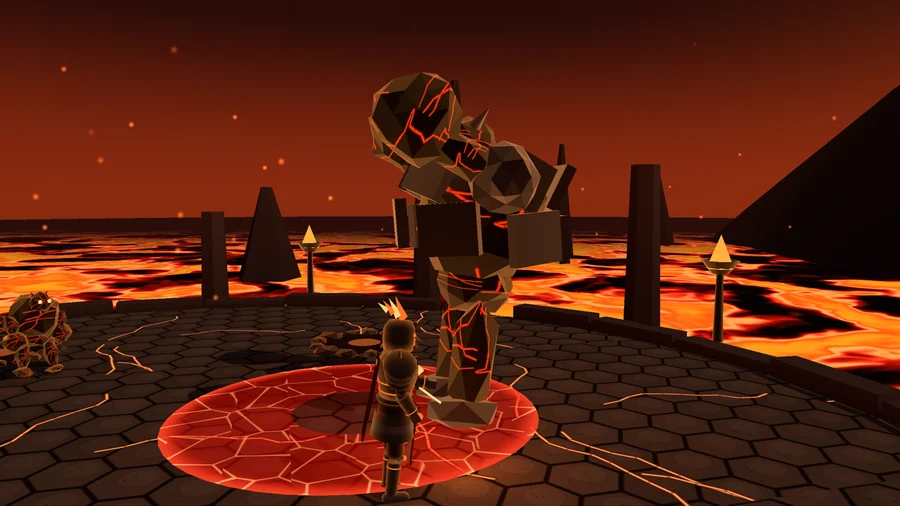 Ember Arena rendered in-game scene, promotional camera