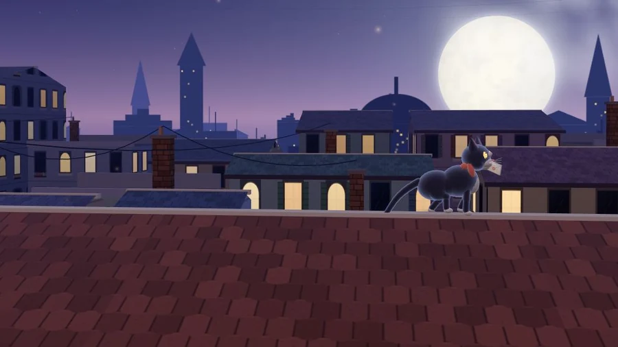 Moonlit Courier actual game scene