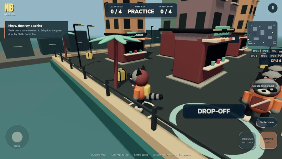 Neon Borough street chase gameplay