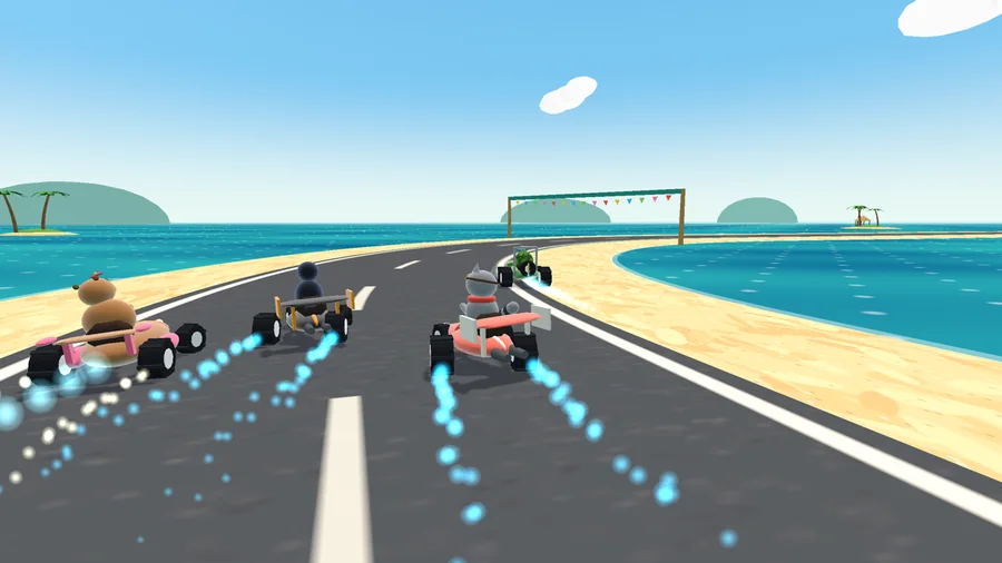 Palm Kart actual game scene